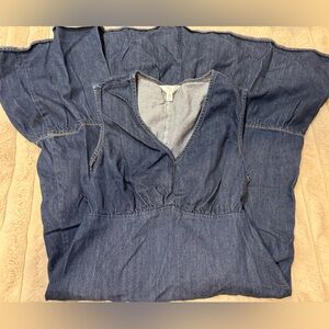 Time and Tru Blue Denim Maxi Dress